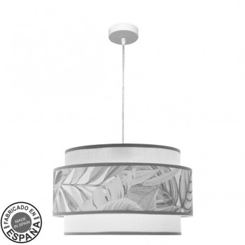 Distribuidor - Lâmpadas Diversas | Colgantes Moderno | COLGANTE 3P CAMERUN 3XE27 BLANCO/GRIS REGX50X50 CM Ref: 227995165